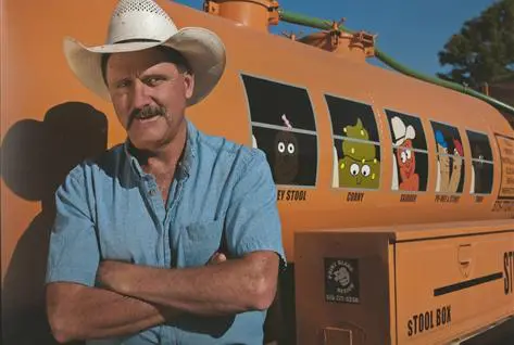 A man posing behind a tank truck